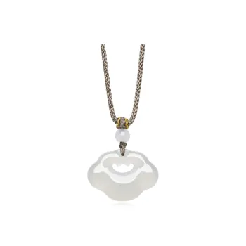 Fortune Gold Chalcedony Necklaces Unisex