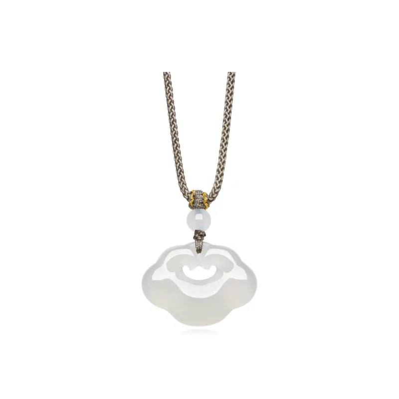 Fortune Gold Chalcedony Necklaces Unisex-0