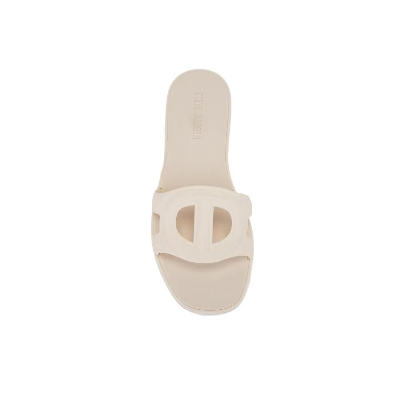 STEVE MADDEN Abrasion Resistant Slide Slippers Women's Ivory White-4