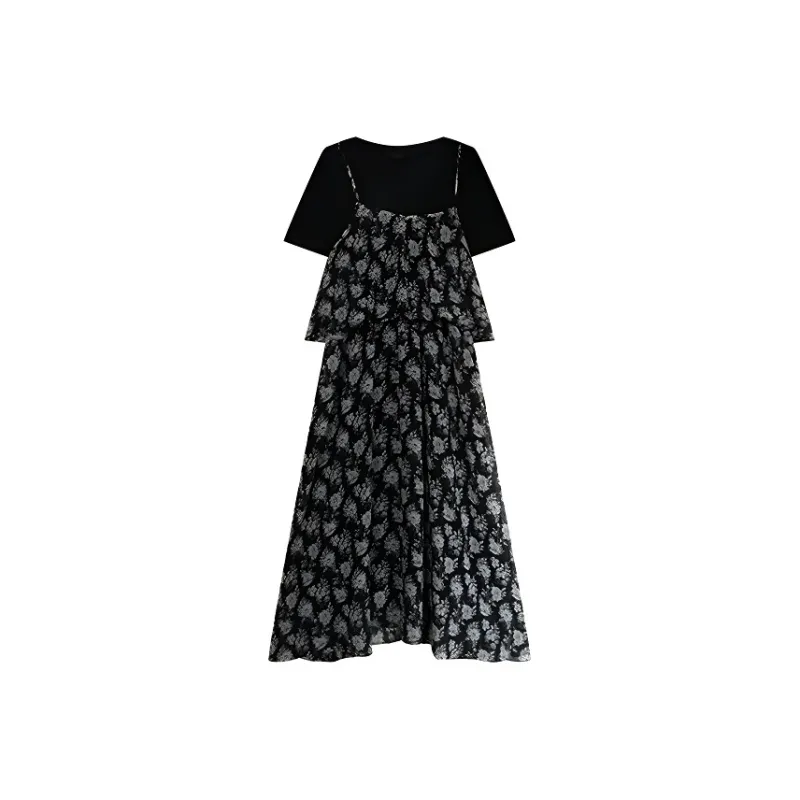 LUYOUYE Short Sleeved Dress Women's-0