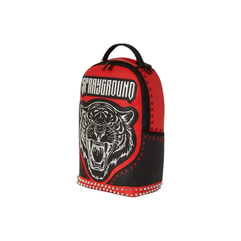 SPRAYGROUND Artificial Leather Backpack Men's Red-2