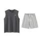 Dark Gray+Heather Gray[Tank Top Clothing Sets]