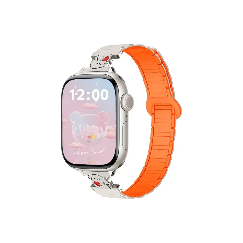 MILANQIAN M&Q Apple Compatibility Watch Band 38 46mm Silicone Material-5