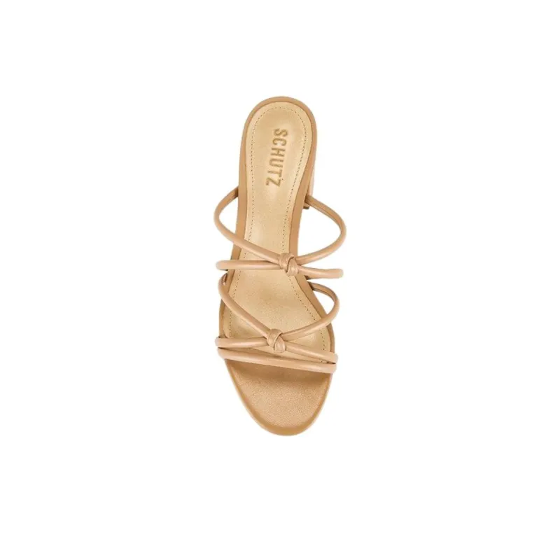 Schutz Slide Slippers 5.5cm Women's Brown-4
