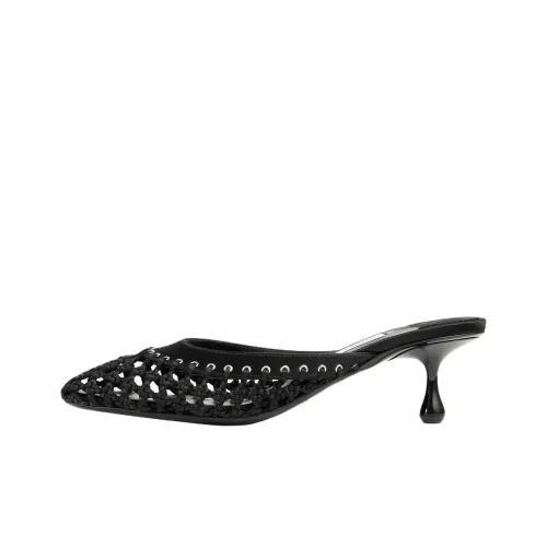 Jimmy Choo Closed Toe Slippers 5cm Women's Black