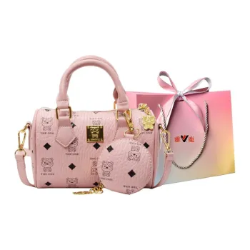 Yalu PU Handbag Regular Women's Brown/Pink/Ecru