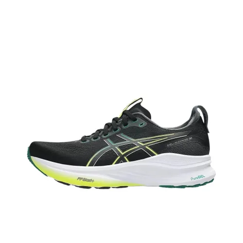 Asics GEL KAYANO 32 Anti Slip Wear Resistant Low Top Running Shoes Men's Black Green