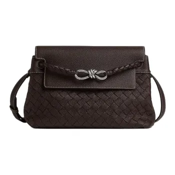 Bottega Veneta Cow Leather Crossbody Bag Trumpets Men's Cream