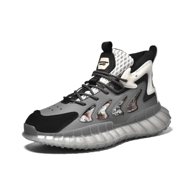 Ncmt Slip Resistant, Abrasion Resistant, Breathable, Supportive, Rebound Mid Top Running Shoes Unisex-6