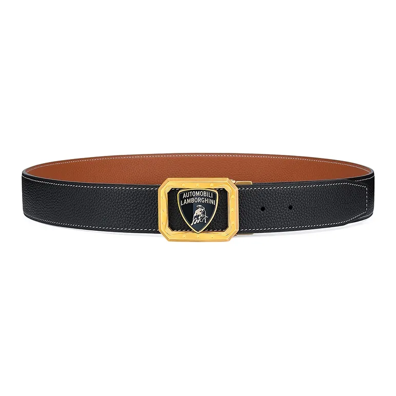 Automobili Lamborghini Cow Leather Belt/Belt Men's 3.7cm-0