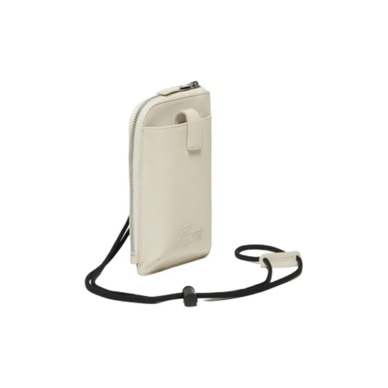 LACOSTE PU Cell Phone Pouch Women's White-1