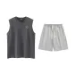 Dark Gray+Heather Gray[Tank Top Clothing Sets]