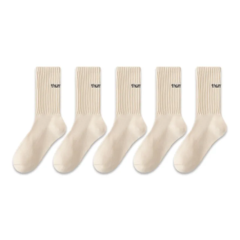 Mulong Family Mid Calf Socks Unisex 5 Pack-18