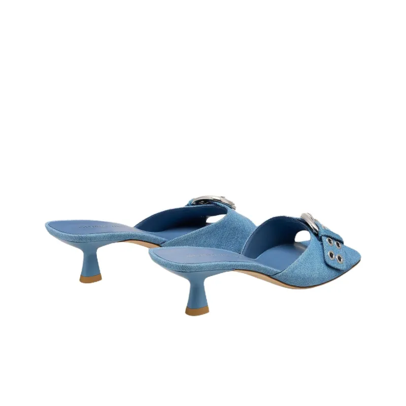 Stuart Weitzman/SW Slide Slippers Women's Blue-3
