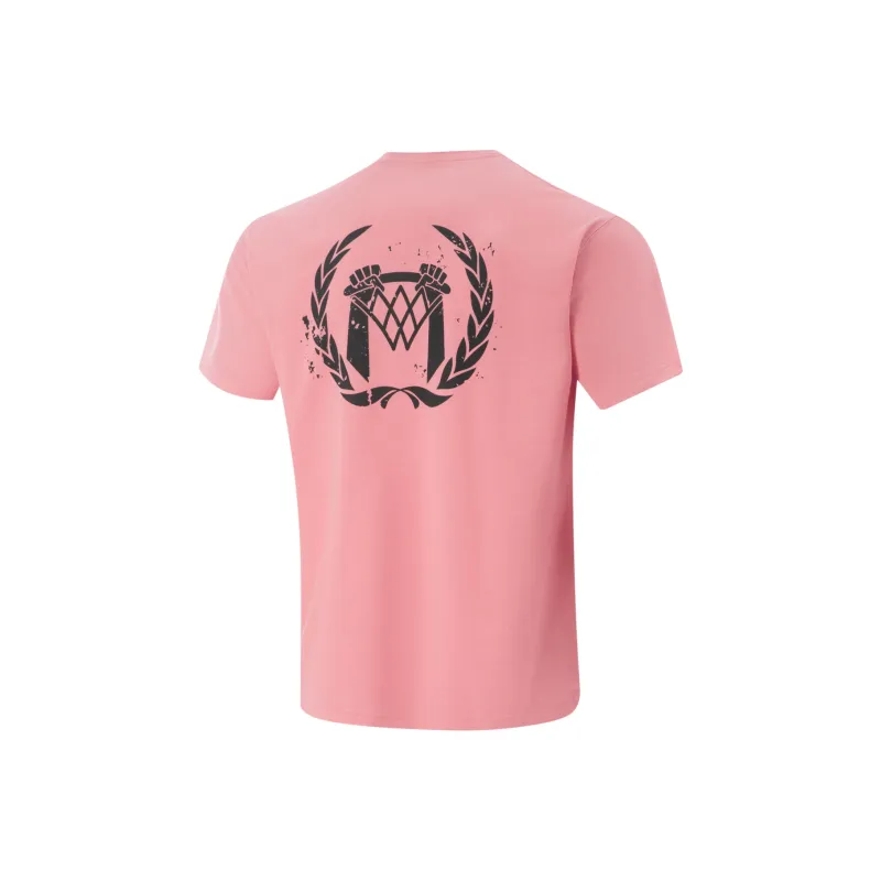 LiNing T Shirt Men's Apricot Pink-1
