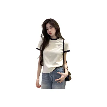 Flowers In Water Set in Sleeve T Shirt Women's