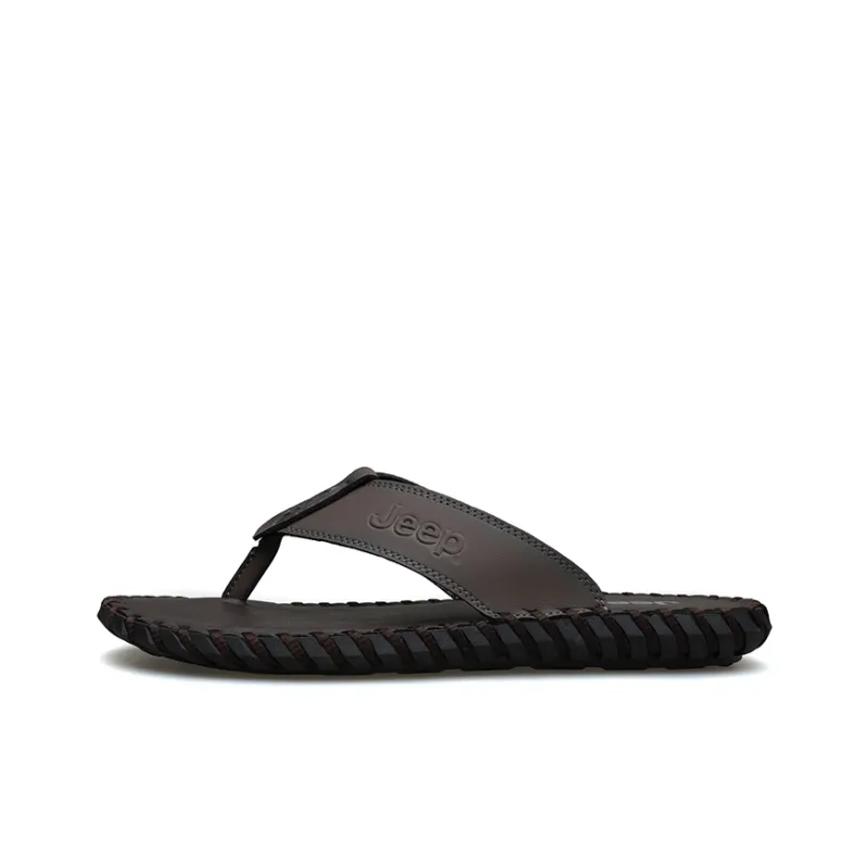 Jeep Rubber Sole Odor Resistant Slip Resistant Flip Flops Unisex-12