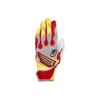 Asics Baseball Gloves Batter's Glove Leather Men's Red