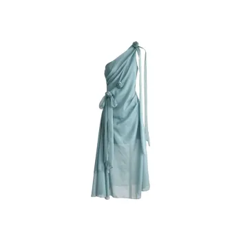DOKZB Sleeveless Dresses Women's Light Blue