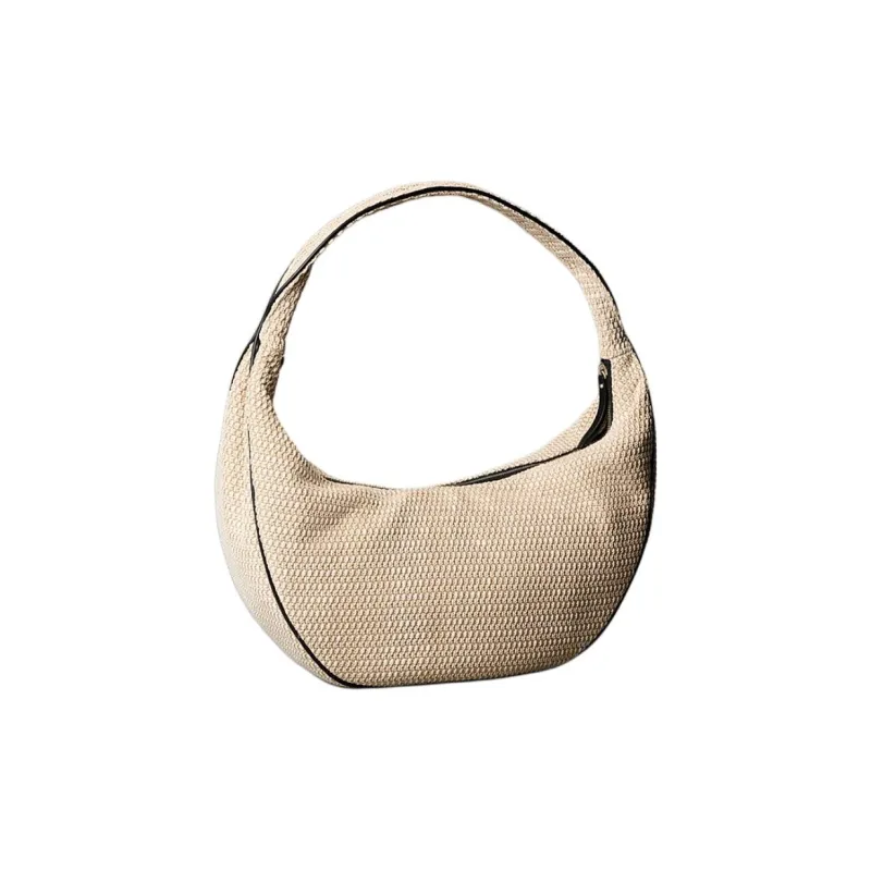 CALVIN KLEIN Polypropylene Hobo Bag Handbag Large Size Women's Beige-1