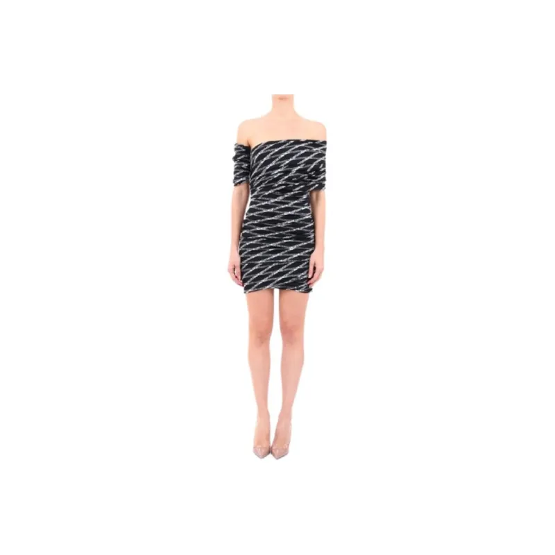Balenciaga Short Sleeved Dress Women's Black-0