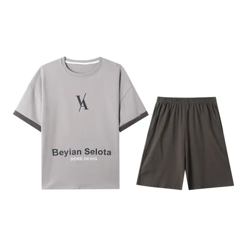 Mulong Family Pajama Set Men's Gray