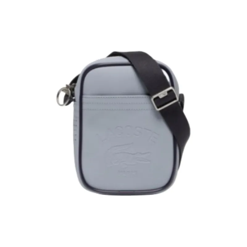LACOSTE PVC Shoulder Bag Unisex Dark Gray-1
