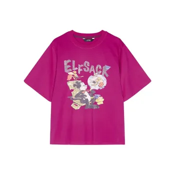 ELF SACK T Shirts Women's Naughty Boy Rose Red