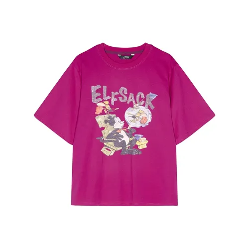ELF SACK T Shirts Women's Naughty Boy Rose Red