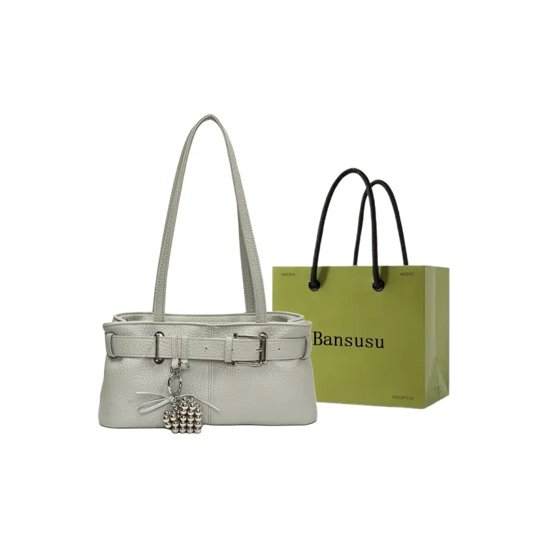 Bansusu PU Shoulder Bag Women's Black/Ecru/Red/Gray Blue-4