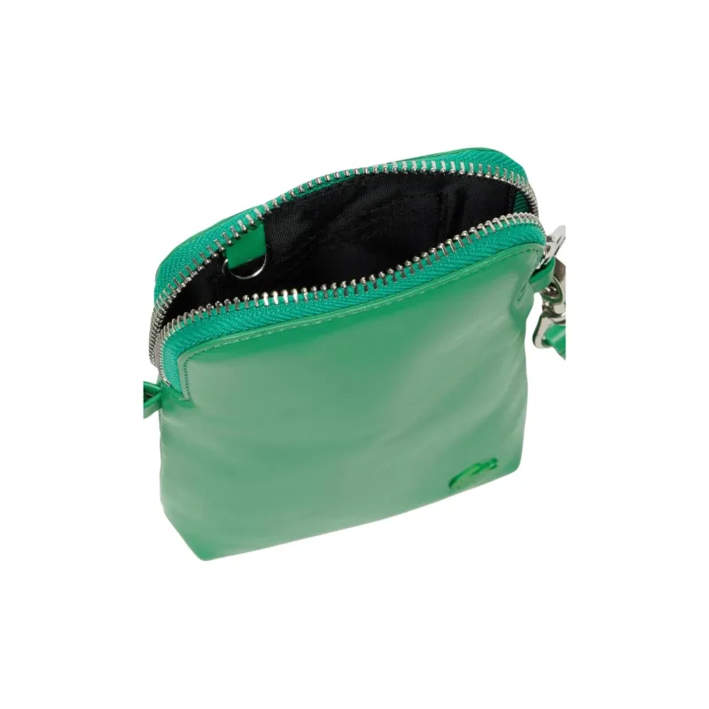 LACOSTE Synthetic Leather Cell Phone Pouch Women's Green-3