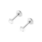[1 Pair]2mm Zircon Stud Earrings (Medical Titanium Alloy)