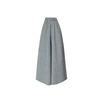 HTHK Casual Pants Women's Black White Plaid
