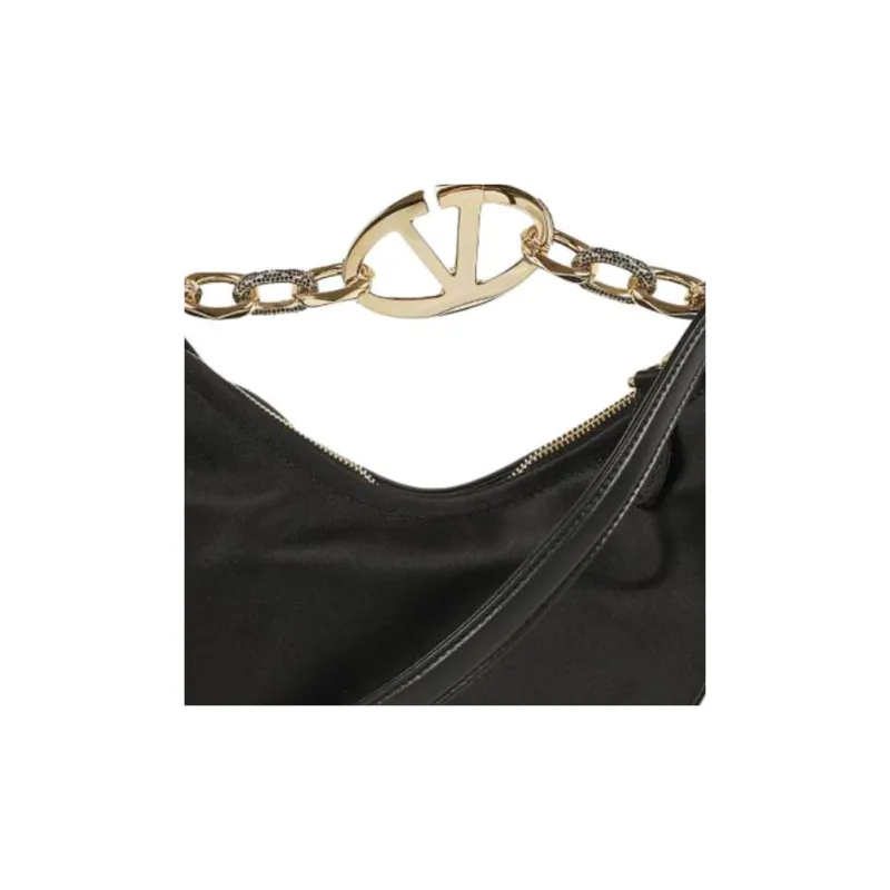 Valentino VLogo Plaque Zip Up Tote Bag-3