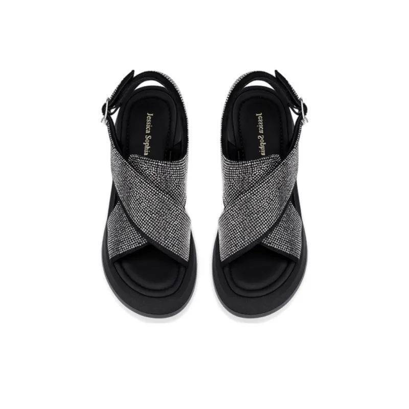 JESSICA SOPHIA One Strap Sandals Women's Gunmetal-4