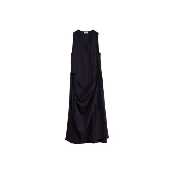 Lemaire Sleeveless Cotton Wrap Dress