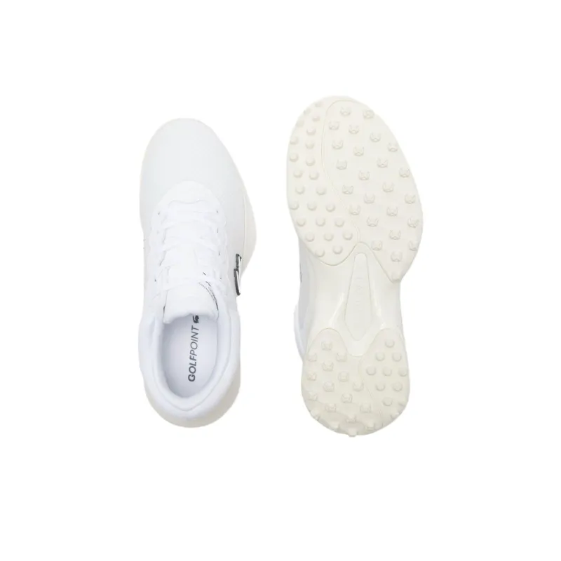 LACOSTE Anti Slip Wear Resistant Low Top Golf Shoes Women's White-4