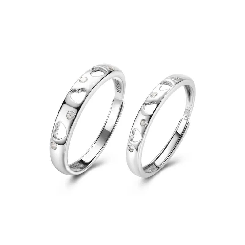 Happy Tide S 999 Fine Silver Rings Unisex-0