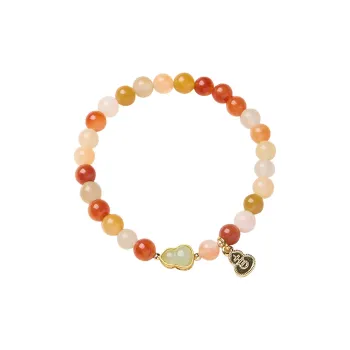 ZUIWENGLANGYASHANWENCHUANG Golden Silk Jade Bracelets Women's