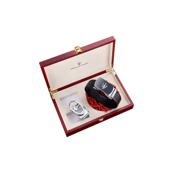 Maserati Cow Leather Belts Men's 3.5cm