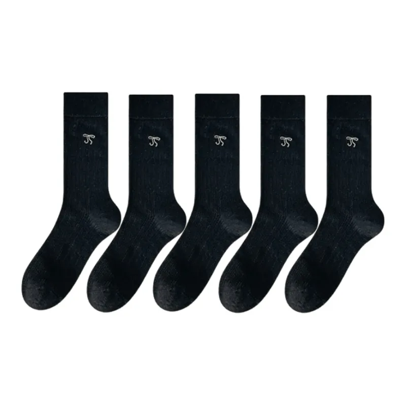 MIIOW Mid Calf Socks Women's 5 Pack-0