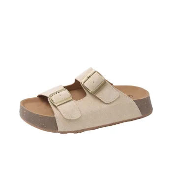 Baibianzhiheren Rubber Sole Quiet Abrasion Resistant Slip Resistant Slide Slippers Women's