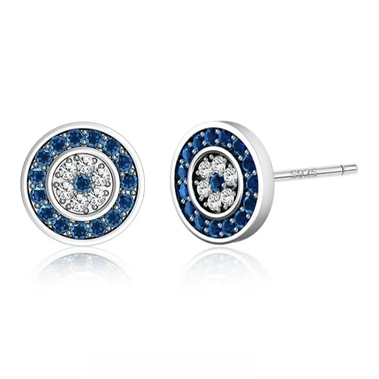 ZWU 925 Sterling Silver Stud Earrings Unisex-3