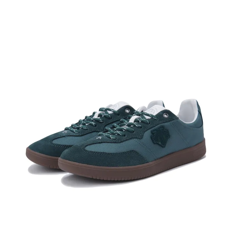DESCENTE Edge Court Wear resistant And Lightweight Low Top Canvas Shoes Unisex Green-1