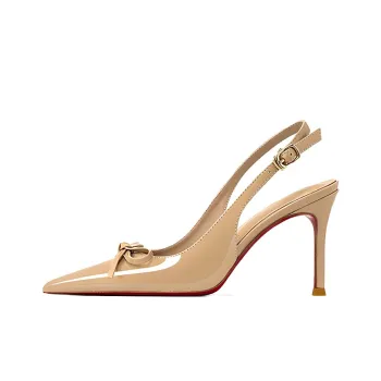 Lan Miao Slim Heel High Heels Women's Nude