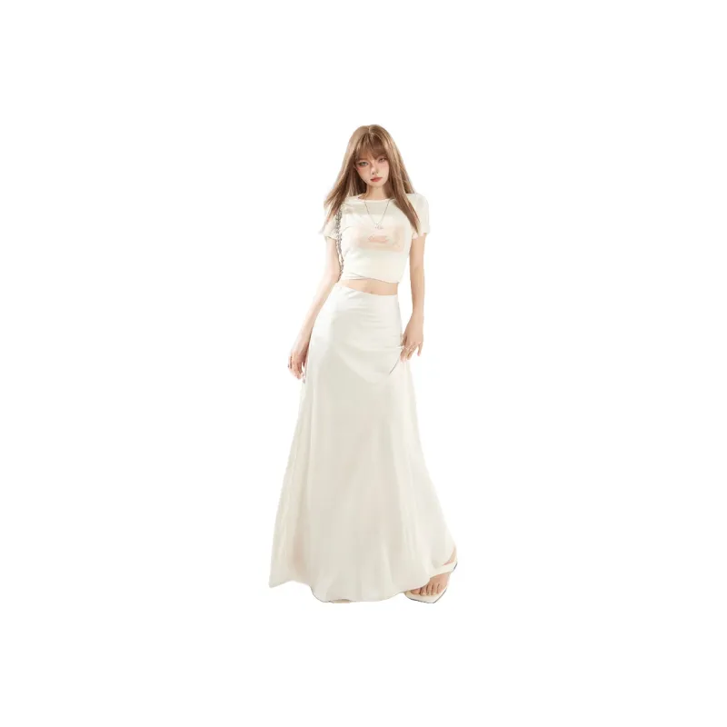 XIANSINIAO Casual Long Skirt Women's-3
