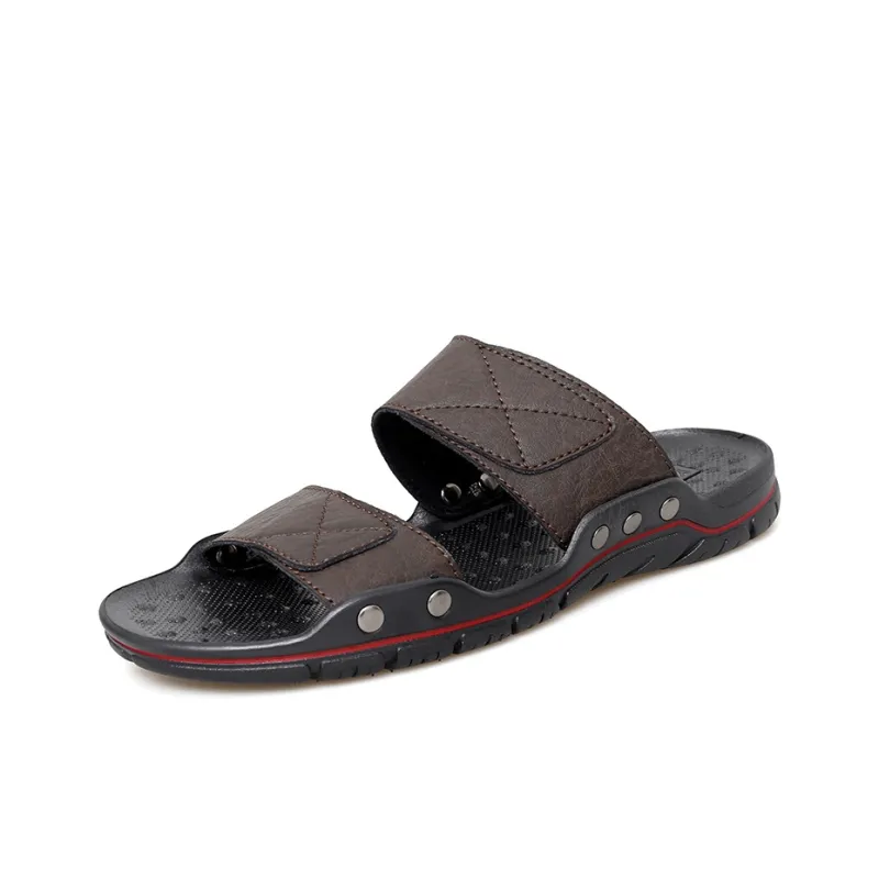 Eminu Rubber Sole Slip Resistant Slide Slippers Men's-5