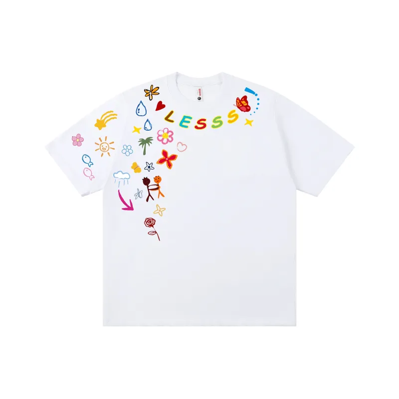 LESS BEARS Drop Shoulder Sleeve T Shirt Women's-0