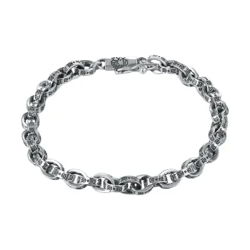 PINK U 925 Sterling Silver Bracelets Men's