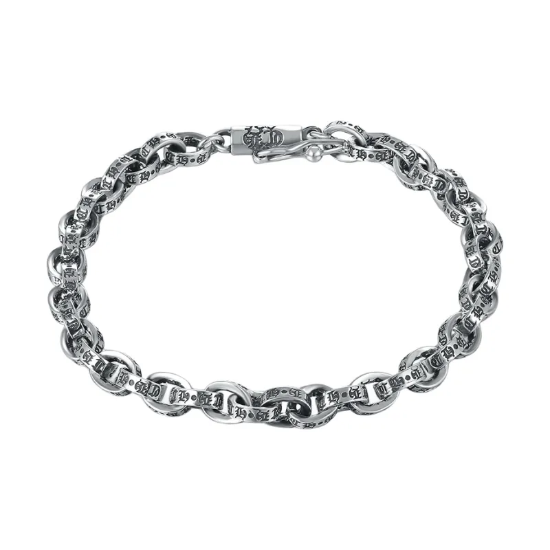 PINK U 925 Sterling Silver Bracelets Men's-0
